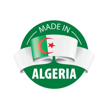 Vector Illustration Of The Algerian Flag Against A White Background