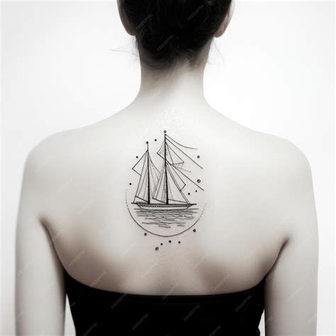 Premium Photo | Sailing Ship tattoo design Generative AI