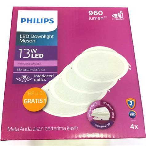 Jual PHILIPS MULTIPACK ISI 4 BH MESON LED DOWNLIGHT 13 WATT 5 INCH