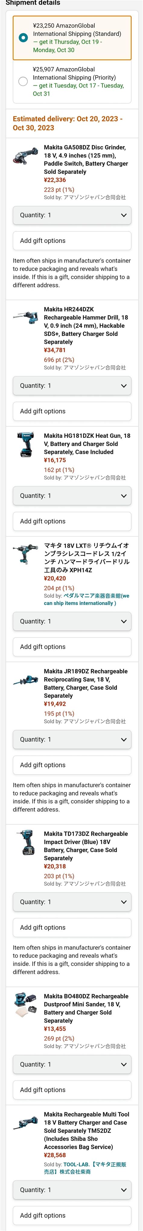 Comparing Makita tool prices : r/Makita