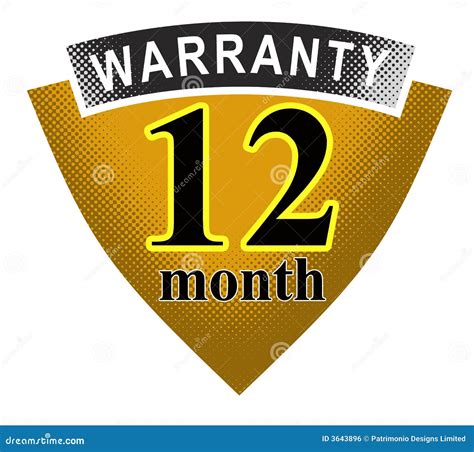 12 Month Warranty Shield Royalty Free Stock Image Image 3643896