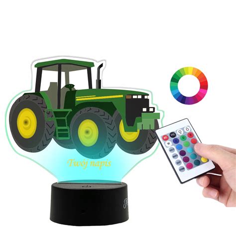 Lampka Na Biurko UV Traktor John Deere PLEXIDO Lampa biurkowa LED stół