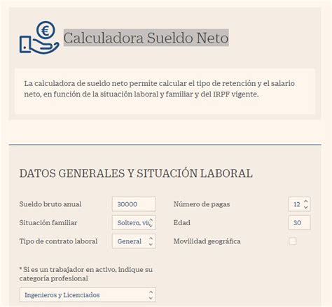 Calculadora Salario Neto Grove Utility