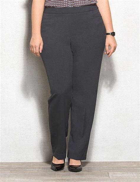 Roz ALI Plus Size Secret Agent Slim Leg Pants Slim Leg Pants Plus