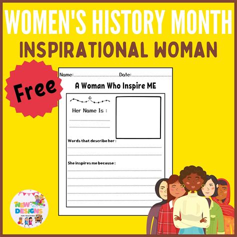 Inspiring Women / Free Printable Worksheet For Kids | Made By Teachers