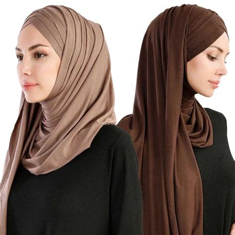 2019 Popular Islamic Muslim Instant Hijab Stretch Three Pre Stitched