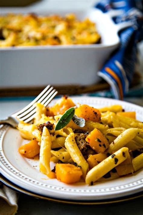 Italian Sausage Butternut Squash Pasta Bake Life Love And Good Food