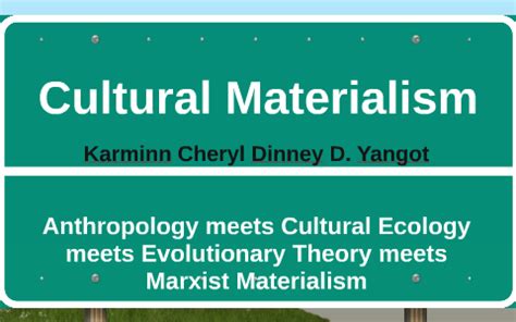 Cultural Materialism by Kai Y