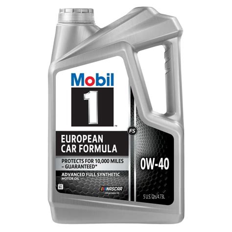 Mobil 1 Fs European Car Formula Full Synthetic Motor Oil 0w 40 5 Quart