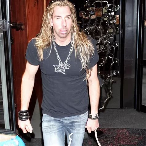 Chad Robert Kroeger Of Nickelback Tied Up With Chains Stable