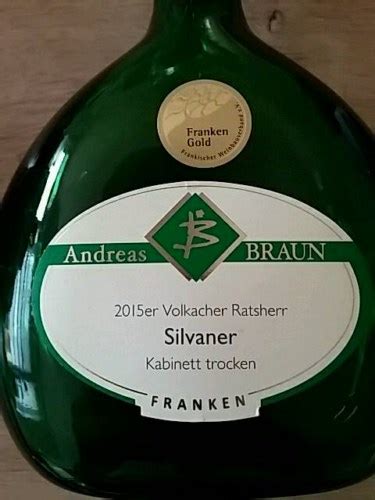 Andreas Braun Volkacher Ratsherr Silvaner Kabinett Trocken Vivino US