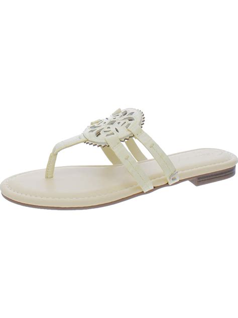 Circus By Sam Edelman Womens Canyon Faux Leather Thong Flat Sandals