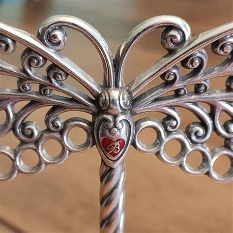 Brighton Dragonfly Butterfly Ornate Silvertone Earring Holder X