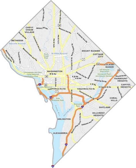 District of Columbia Map - US County Maps