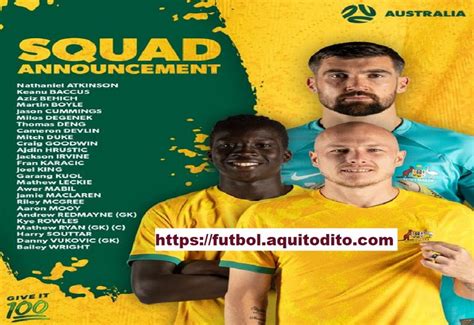 La Lista Oficial De La Selecci N De Australia En El Mundial Qatar