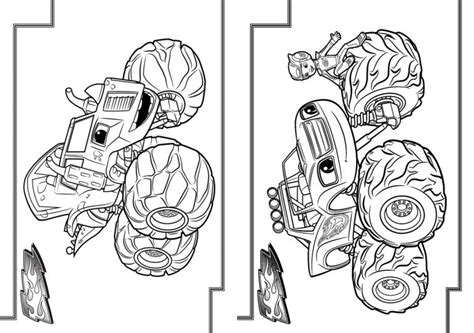 Livrinho Para Colorir Blaze And Monster Machines Fazendo A Nossa Festa