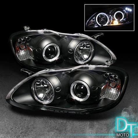 Sell Black Toyota Corolla Dual Halo Projector Headlights Lights