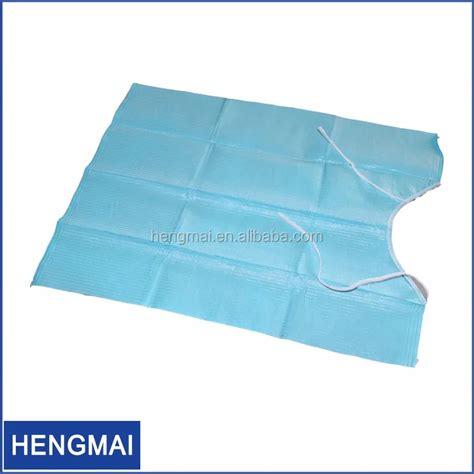 China Manufacturer Hospital Medical Beauty Tattoo Waterproof Dental Bib With Ties Napkin Patient