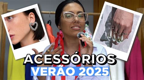 TENDÊNCIA DE ACESSÓRIOS VERÃO 2025 Brincos Colares Braceletes