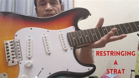 How To String An Electric Guitar Modeled To Fender Stratocaster Teacherbob Youtube