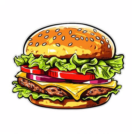 Premium Ai Image A Close Up Of A Hamburger With Lettuce And Tomato On