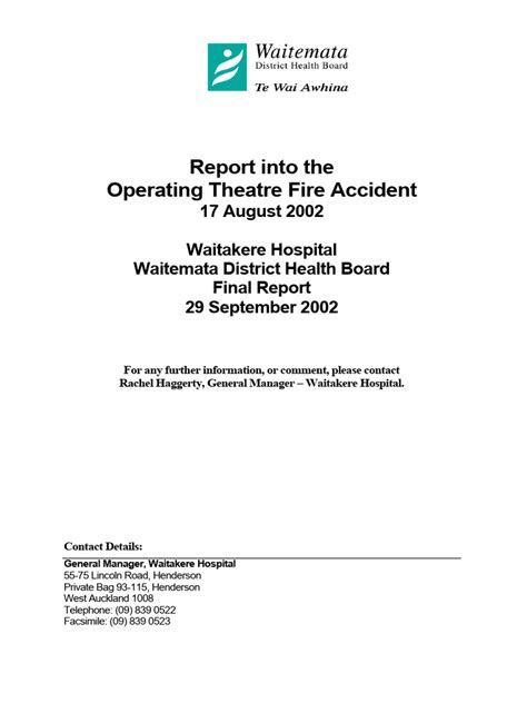 Open Theatre Fire Accident Pdf Surgery Fires