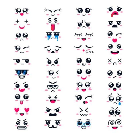 Kawaii Face Kiss Vector Images Over