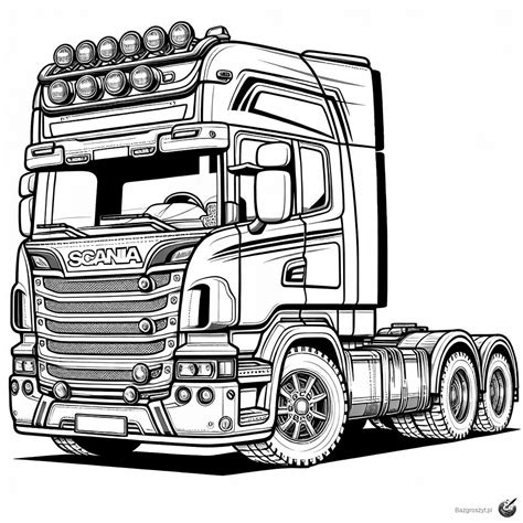 Kolorowanki Scania Bazgroszyt Pl