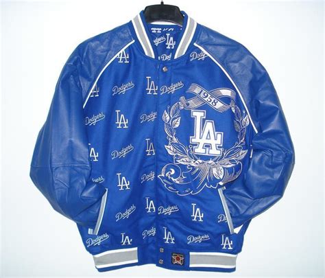 Los Angeles Dodgers Wool Body And Leather Sleeves Reversible Jacket Jh