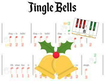 Christmas on the Black Keys - Pre-staff Piano Sheet Music (Secular Lyrics)