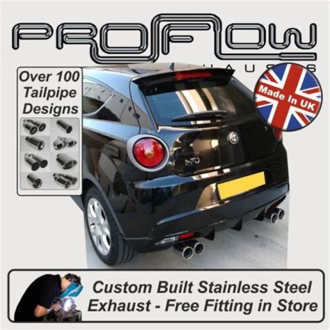 Alfa Romeo Mito Stainless Steel Custom Exhaust Back Box Dual Twin