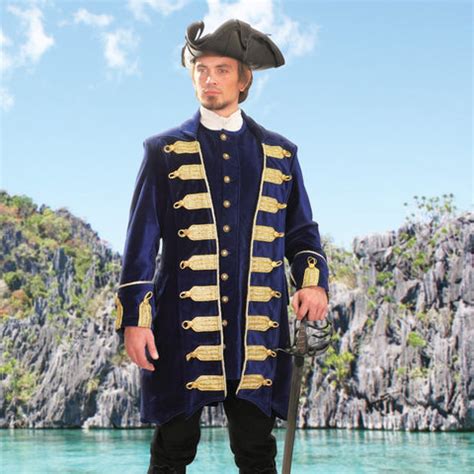 Blue Barbary Coast Pirate Coat | Costumes and Collectibles