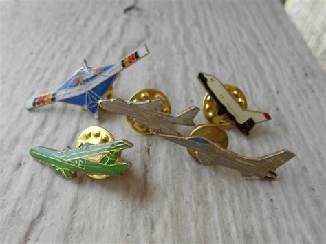 Vintage Aircraft Pins Set Of Lapel Pin By Treetownpaper