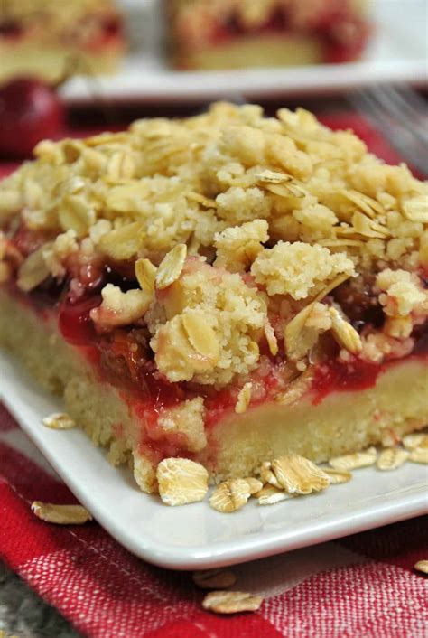 Cherry Crumble Bars Recipe Sweet Peas Kitchen