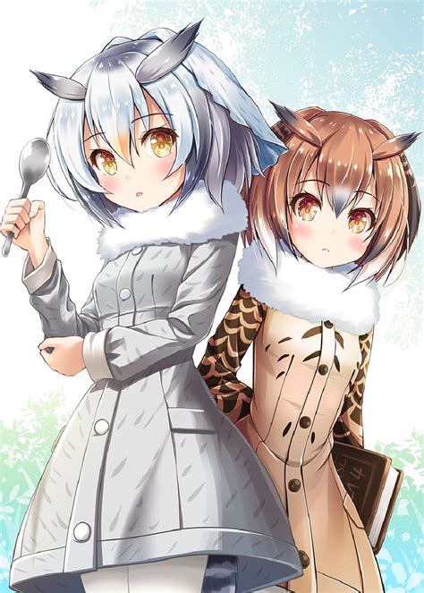 Owl Anime Brown Hair Eurasian Eagle Owl Kemono Friends Northern