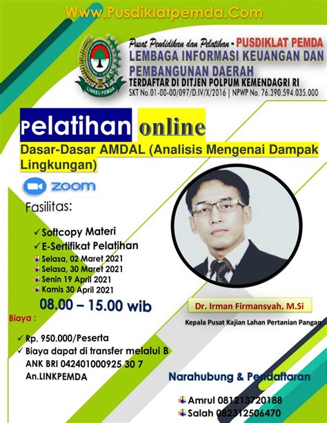 Bimtek Pelatihan Dasar Dasar AMDAL Pelatihan AMDAL