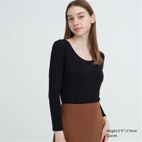 女裝 Heattech棉質extra Warm極暖u領t恤 8分袖 469748 Uniqlo 比價 Uq 搜尋