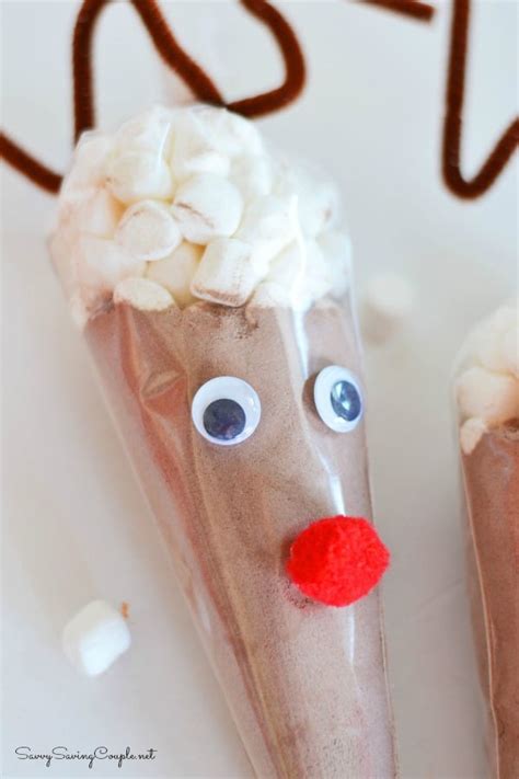 Diy Christmas T Reindeer Hot Cocoa Cones Craft