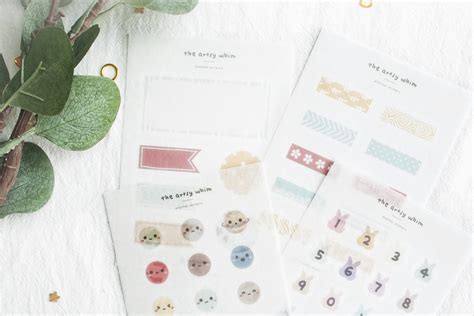 Cute Planner Sticker Set Of 4 Planner Sticker Kit Planner Etsy