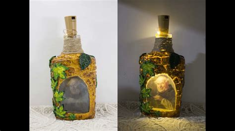 65 Decoupage Tutorial How To Decoupage Glass Bottle With Reverse