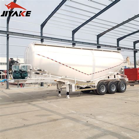 Tri Axle 50t 40 Cbm Flour Fly Ash Powder Semi Trailer Unloading