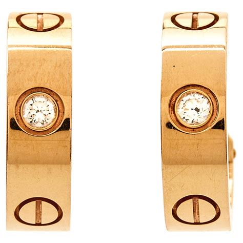 Cartier Yellow Gold Love Hoop Earrings At Stdibs Cartier Love Hoops