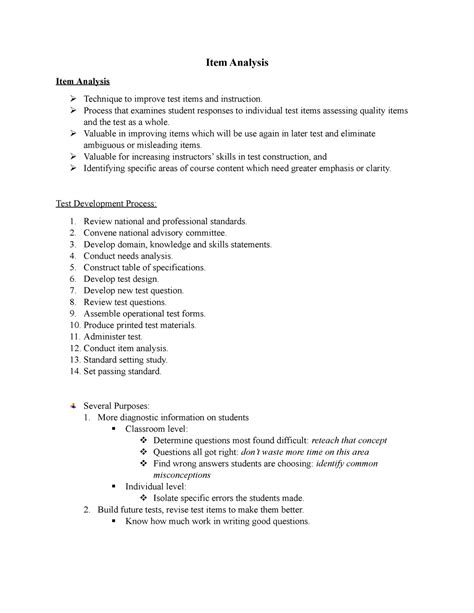 Item Analysis Item Analysis Item Analysis Technique To Improve Test