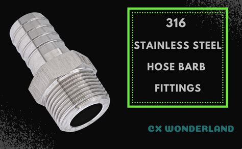 Amazon CX WONDERLAND 316 Stainless Steel Hose Barb Fittings 1 2