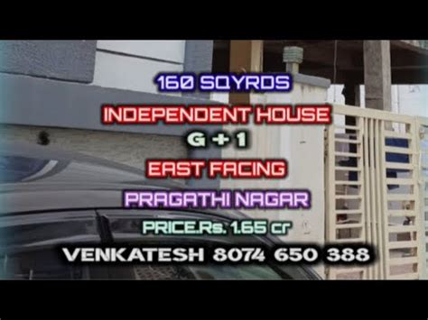 165 SQYRDS G 1 INDEPENDENT HOUSE FOR SALE IN HYDERABAD PRAGATHI