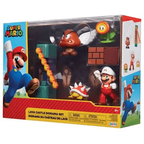 Boneco Super Mario Cenário Lava Castle Diorama Set Candide em Promoção