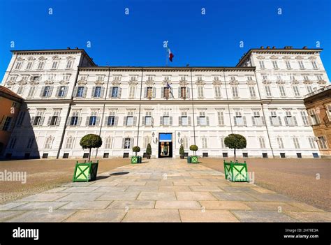 facade  entrance   royal palace palazzo reale  torino xvi
