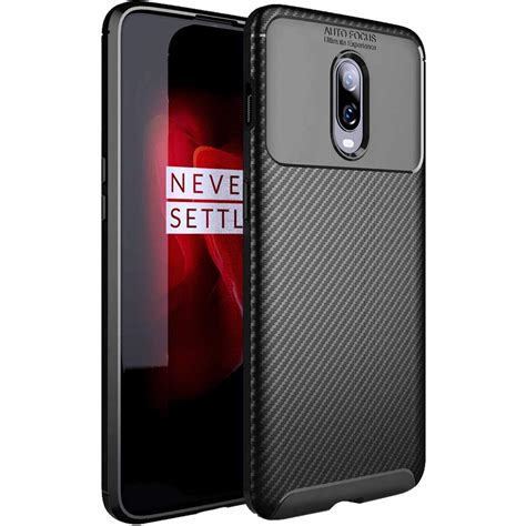 TheGiftKart Rugged Carbon Fibre Armor Back Cover Case For OnePlus 6T