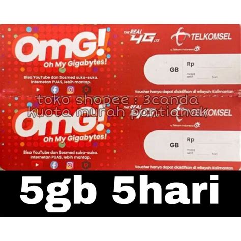 Jual Voucher Telkomsel Kuota Gb Hari Omg Gb Hari Kalimantan