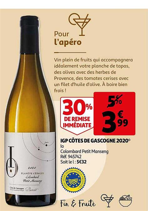 Promo Igp Côtes De Gascogne 2020 chez Auchan iCatalogue fr